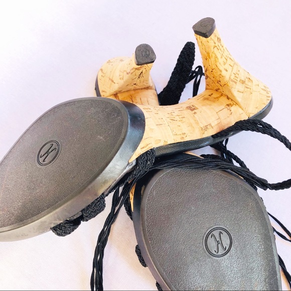 Cole Haan Cork Crocheted Strappy Heels - Picture 9 of 11